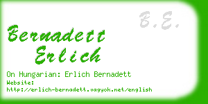 bernadett erlich business card